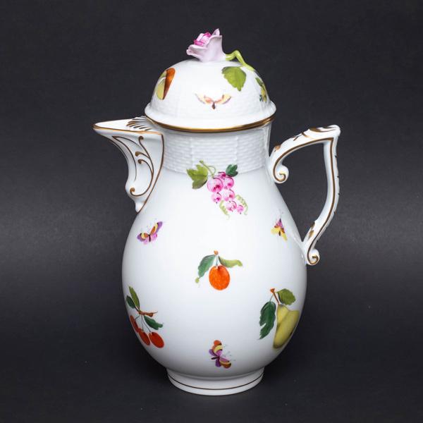 ヘレンド 果物・野菜・昆虫柄（FRH） コーヒーポット ※マスターペインター | ヘレンド