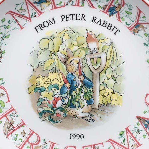、ウェッジウッド、クリスマスプレート、ピーターラビット ウェッジウッド イヤープレート 1987クリスマス ピーター