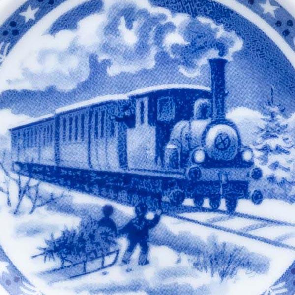 ロイヤル・コペンハーゲン ミニプラケット（2001年）『THE OLD TRAIN AT BANDHOLM（バンドホルムの古い列車）』 | ROYAL COPENHAGEN | 01