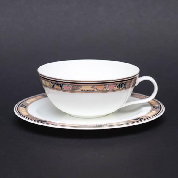 フッチェンロイター × レオナール ブロケード ティーカップ＆ソーサー | Hutschenreuther