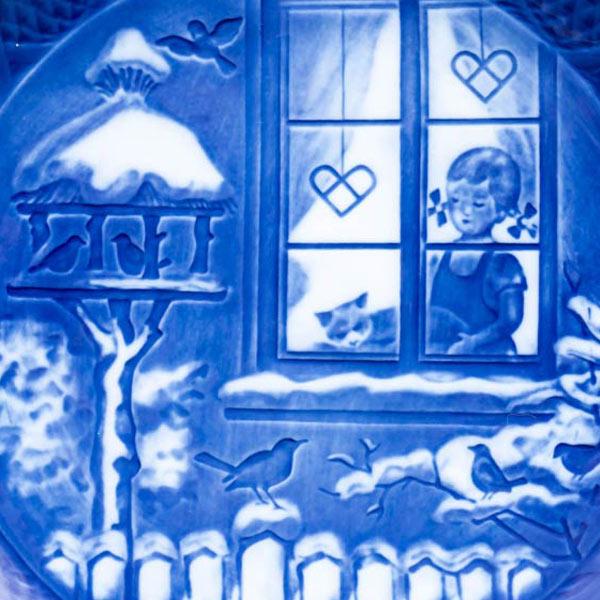 ロイヤル・コペンハーゲン イヤープレート（2001年）『Watching The Birds（鳥の観察 ）』 | ROYAL COPENHAGEN | 01