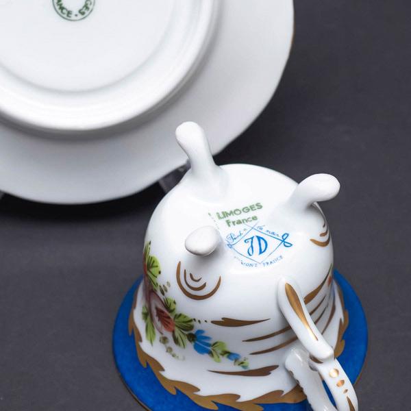 リモージュ デュモン（J.D.Dumont）デミタスカップ＆ソーサー（2色の