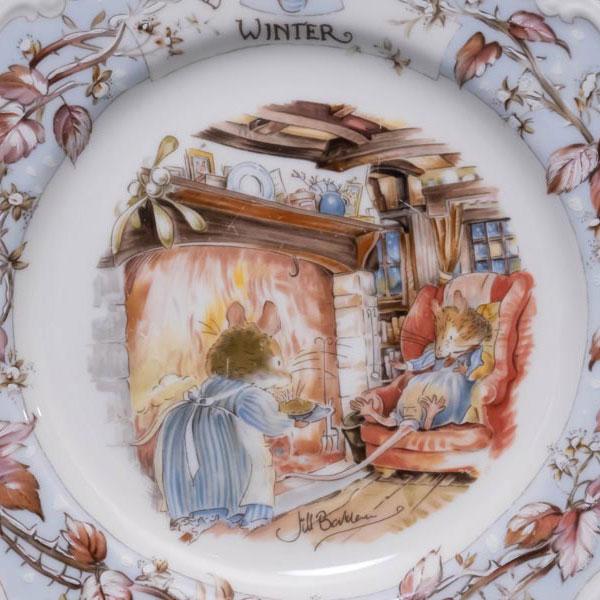 ロイヤル・ドルトン ブランブリーヘッジ フォーシーズン（ウィンター） 20cmプレート ※キズあり | ROYAL DOULTON | 01