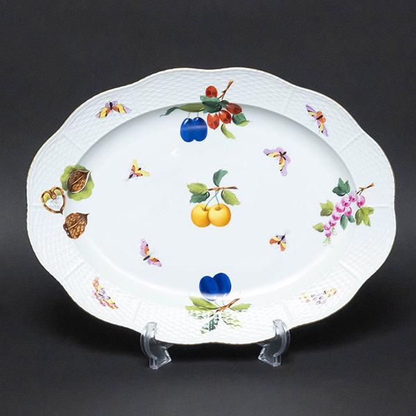 ヘレンド 果物・野菜・昆虫柄（FRH） オーバルプラター ※マスターペインター | ヘレンド | 01