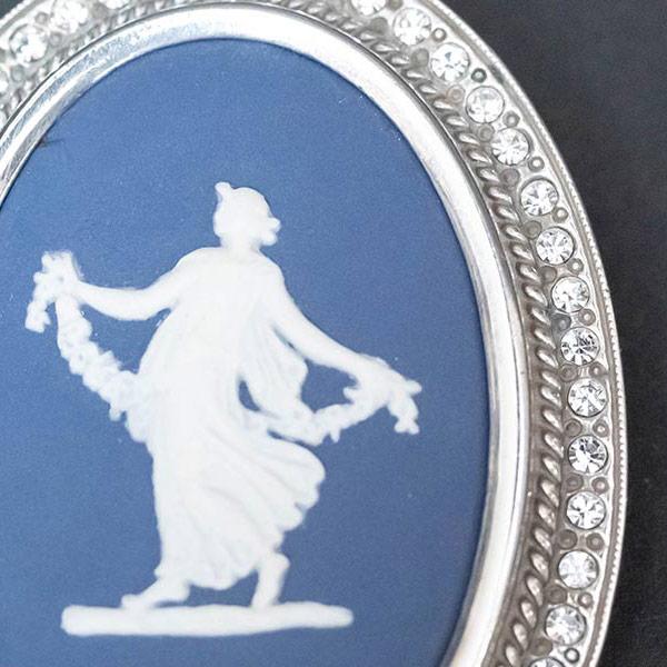 ウェッジウッド ジャスパー（ポートランドブルー） フローラルガール アンティークブローチ | WEDGWOOD | 02