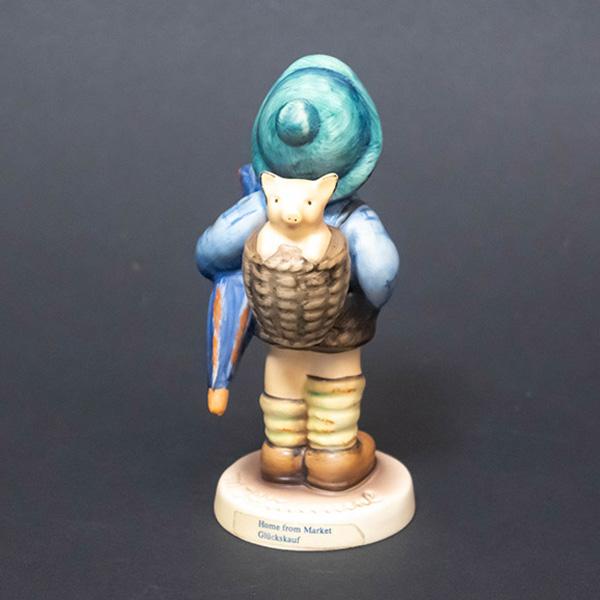 フンメル陶器人形 ／To Market／ゲーベル社 陶器人形 フンメルHummel ゲーベル社Geobel みちばた 道草 ー