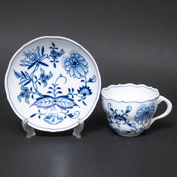 ブルーオニオン マイセン ティー／コーヒー兼用カップ＆ソーサー