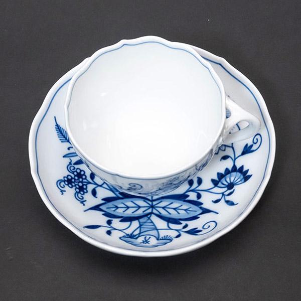 ブルーオニオン マイセン ティー／コーヒー兼用カップ＆ソーサー