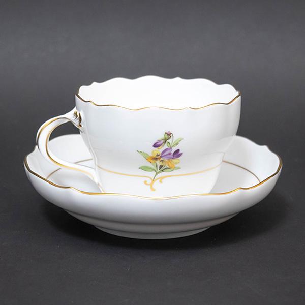 マイセン ゴールド＆フラワー（パンジー） ティー／コーヒー兼用カップ