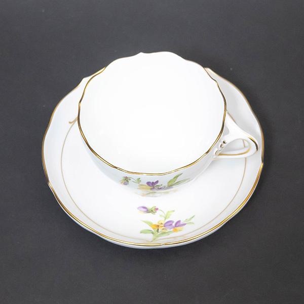 マイセン ゴールド＆フラワー（パンジー） ティー／コーヒー兼用カップ