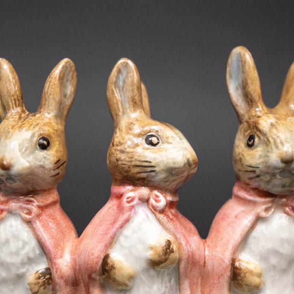 ベスウィック ビアトリクス・ポター『Flopsy, Mops and Cottontail（フロプシー、モプシー、カトンテイル）』 ※ヒビあり | ブランド登録なし | 04