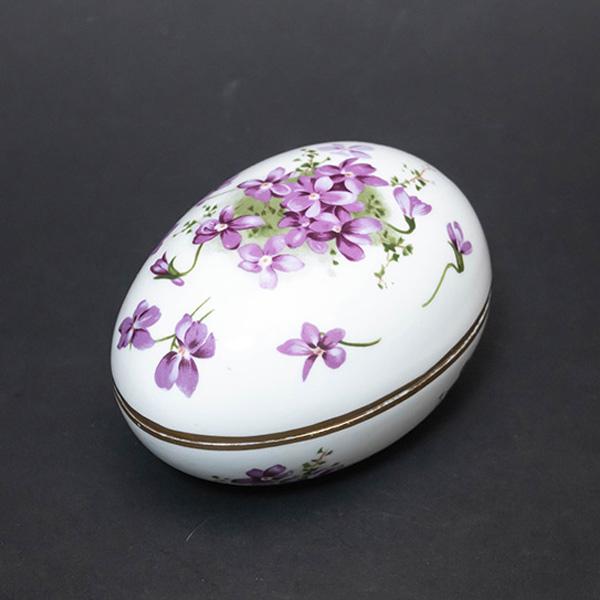 ハマースレイ ヴィクトリアンバイオレット 卵形ボックス ※金彩剥げ | ブランド登録なし