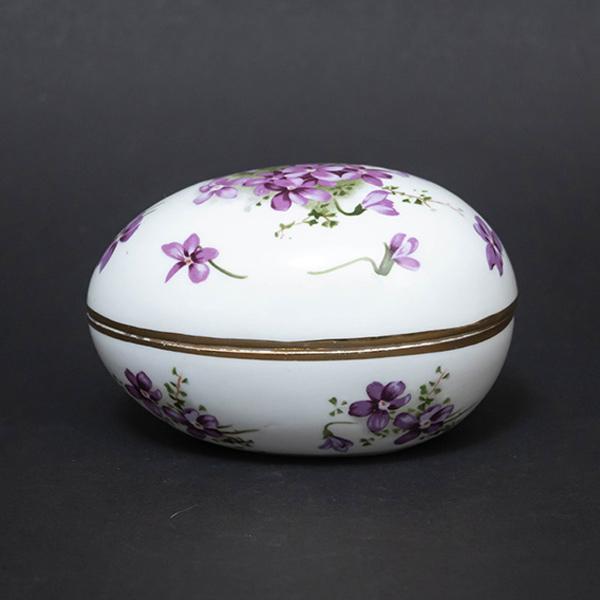 ハマースレイ ヴィクトリアンバイオレット 卵形ボックス ※金彩剥げ | ブランド登録なし | 02