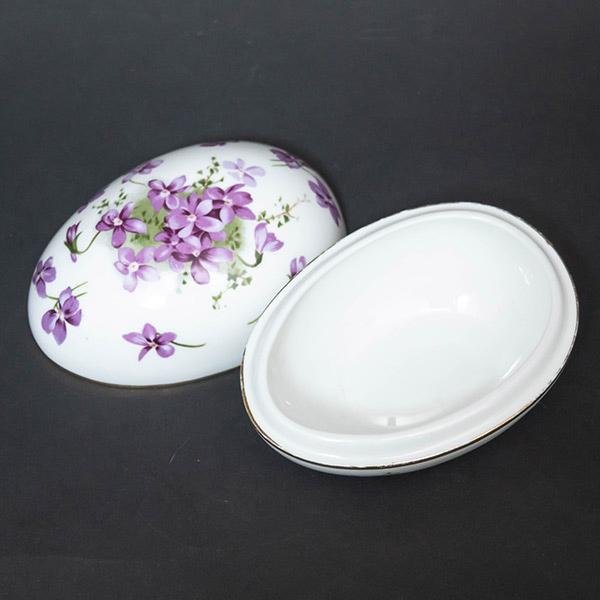 ハマースレイ ヴィクトリアンバイオレット 卵形ボックス ※金彩剥げ | ブランド登録なし | 03
