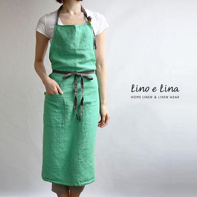 【新品】Lino e Linaフルエプロン Lino e Lina ｜ 心地いいリネンのフルエプロン