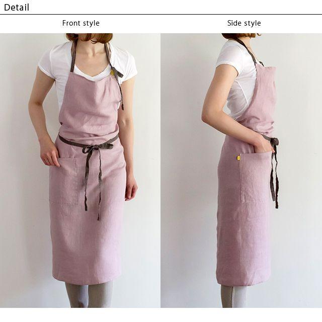 Lino e Lina（リーノエリーナ） フルエプロン マノン・ルビ : 雑貨のお