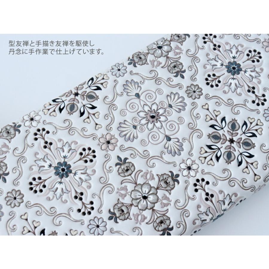 浅草文庫 シルクロードL字長財布 文庫革 型友禅 手描き友禅 : 雑貨のお