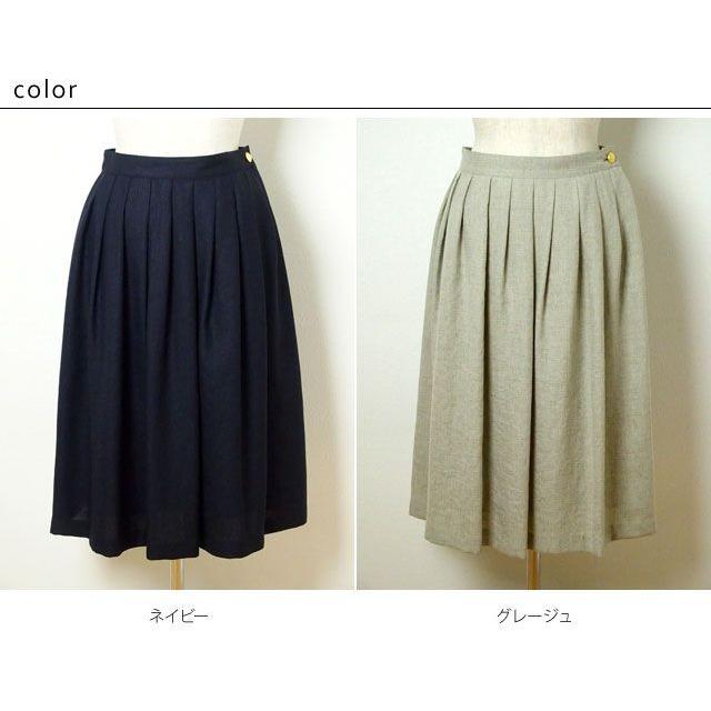 arcatere arcatere(アルキャトル） フェイクリネン タックスカート