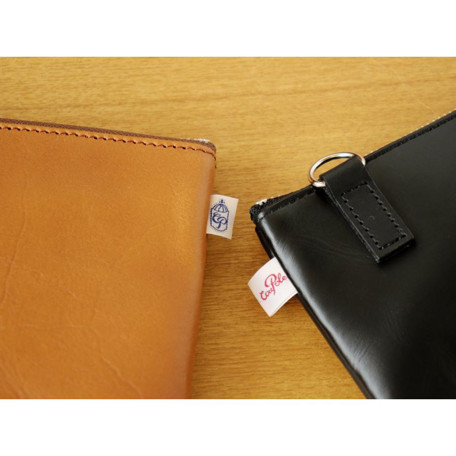 CouPole（クーポール） リバティプリントレザー 3連ポーチ L ブラック