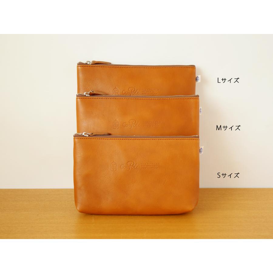 CouPole（クーポール） リバティプリントレザー 3連ポーチ L ブラック