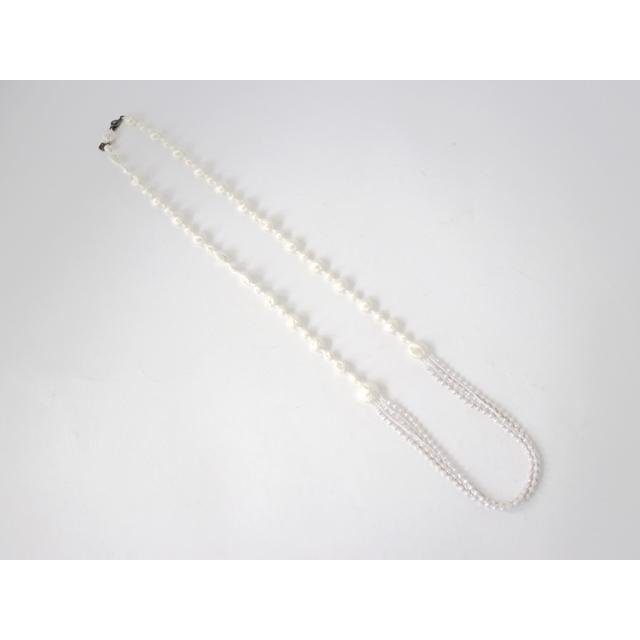 トリプルオゥ　ペブルドレープネックレス　ホワイト　90cm トリプルオゥ ペブル ドレープ ホワイト : 雑貨のお店セレクト