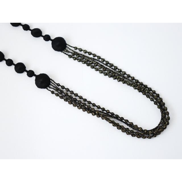 トリプルオゥ　ブラック ペブルドレープネックレス トリプルオゥ ペブル ドレープ ブラック : 雑貨のお店セレクト