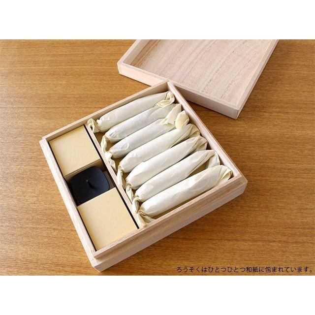 高澤ろうそく 等伯ろうそく 3号 7本 こま燭台セット : 雑貨のお店