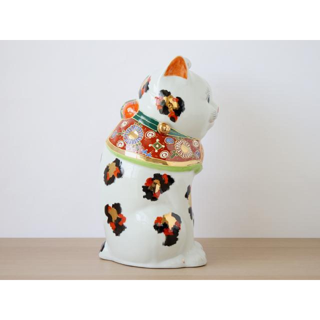 九谷焼 10号 招き猫 金三毛 ( 右手・左手 / 布団付 ) : 雑貨のお店