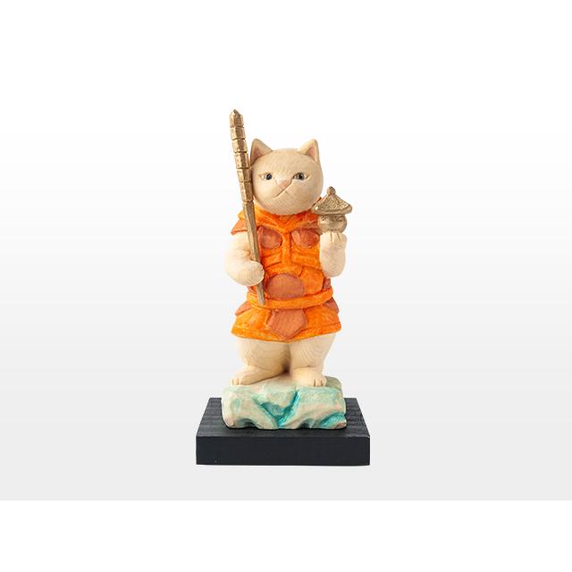 の*猫様 ガンダーラ・石仏/台座付き の*猫様 ガンダーラ・石仏/台座付き