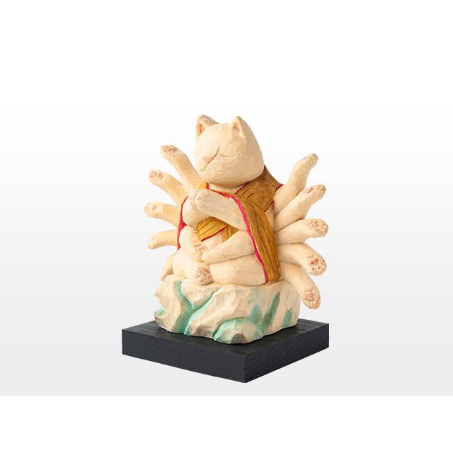 猫buddha 愛らしい猫の姿の守護本尊！千手観音さま ( 台座付 ) : 雑貨