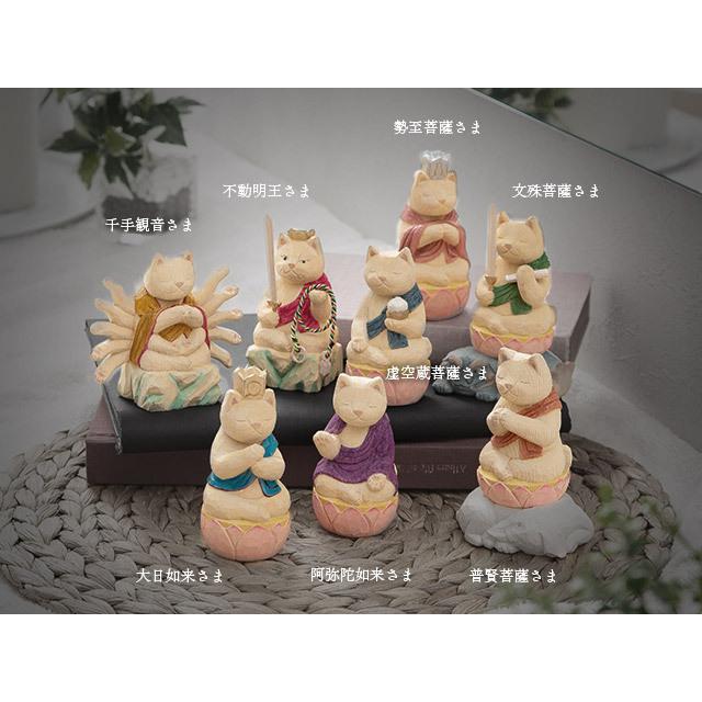 猫buddha 愛らしい猫の姿の守護本尊！不動明王さま ( 台座付 ) : 雑貨