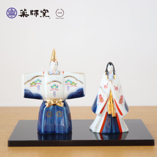 薬師窯 染錦立雛 松竹梅 : 雑貨のお店セレクト・ペンギン - 通販
