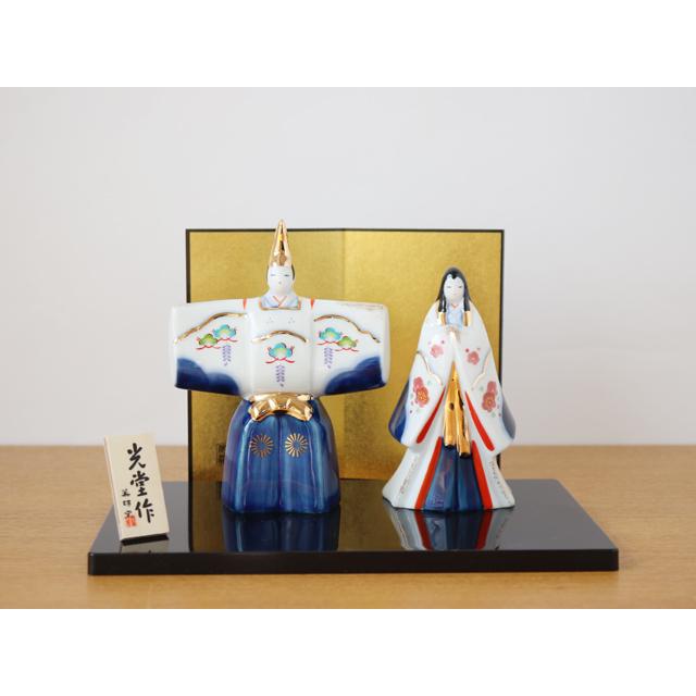 薬師窯 染錦立雛 松竹梅 : 雑貨のお店セレクト・ペンギン - 通販