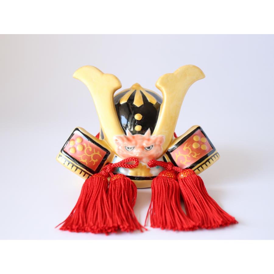 九谷焼 5号兜 金彩 五月人形 コンパクト おしゃれ 陶器  兜飾り 初節句 端午の節句 こどもの日 |  | 01