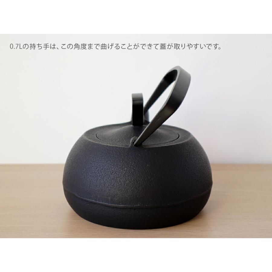 南部鉄器 壱鋳堂 ITCHU-DO 鉄瓶 キャストアイアンケトル 0.7L 黒仕上げ さび茶仕上げの画像
