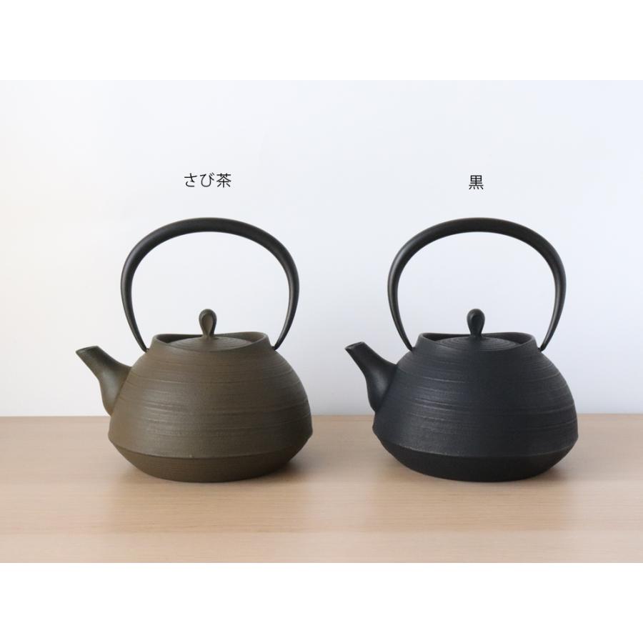 壱鋳堂 ITCHU-DO 鉄瓶 刷毛目 黒 さび茶 1.3L 南部鉄器 51008 : 雑貨の