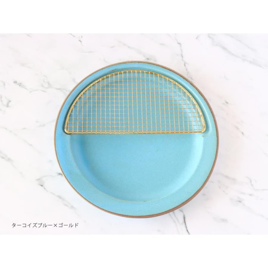 キキメ amime プレート 半月 直径22.5cm KIKIME 網皿 陶器 美濃焼 新潟