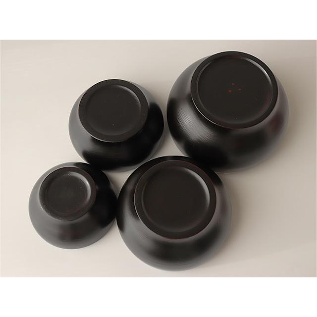 四つ椀応量器 ( 木製 ) 刷毛曙 山岸厚夫 うるし工房錦壽（ きんじゅ