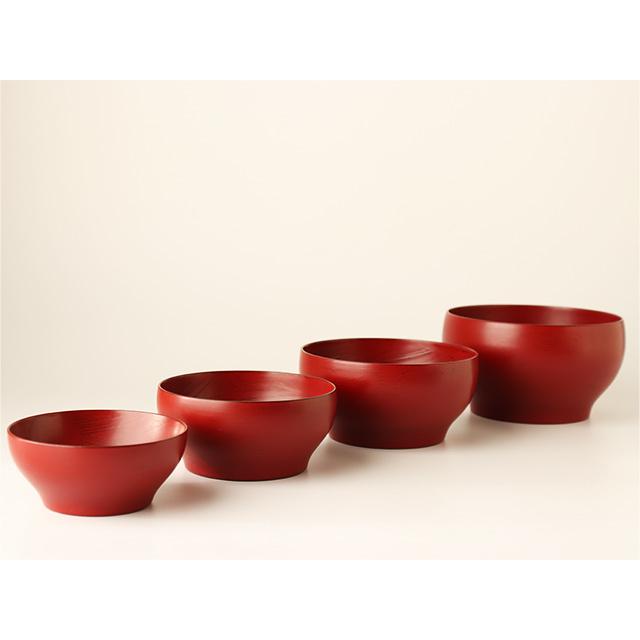 新品　山岸厚夫　漆器作家　根来塗　漆器　刷毛目　椿皿　銘々皿　菓子皿　5枚セット 山岸 厚夫 渕布汁椀（刷毛目 根来・曙）【錦壽】 | Gallery KIANU