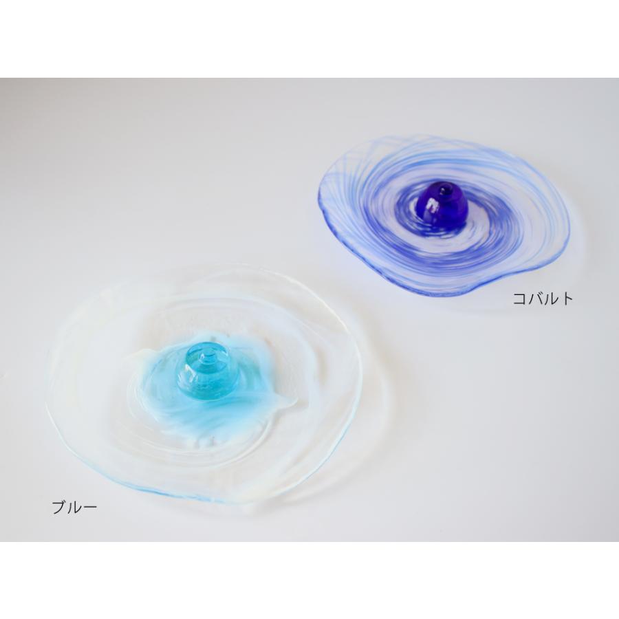 津軽びいどろ 蚊やり 日本製 夏小物 蚊遣り 蚊取り線香 ガラス ブルー