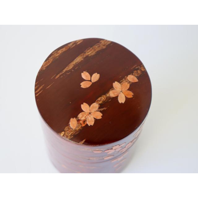 角館 伝四郎 桜皮細工 総皮茶筒 大 散花 : 雑貨のお店セレクト