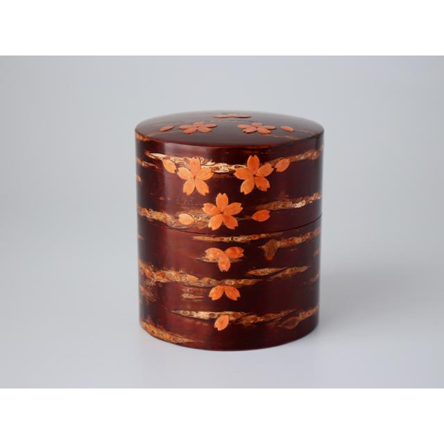 値下げ 桜皮細工 総皮茶筒 散り桜 【公式通販】