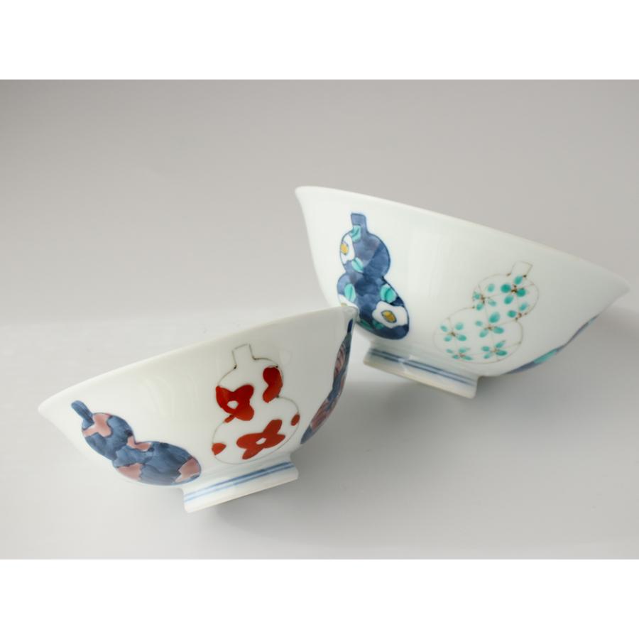 飯碗 大 小 伊万里ひょうたん 徳永製陶所 徳七窯 お茶碗 夫婦 大きめ