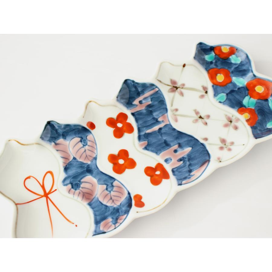 六瓢皿 伊万里ひょうたん 徳永製陶所 徳七窯 21cm 電子レンジ 食洗器