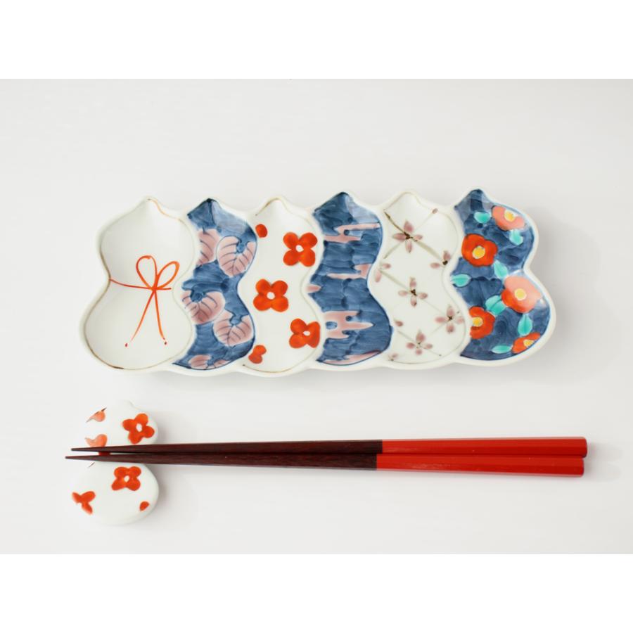 六瓢皿 伊万里ひょうたん 徳永製陶所 徳七窯 21cm 電子レンジ 食洗器