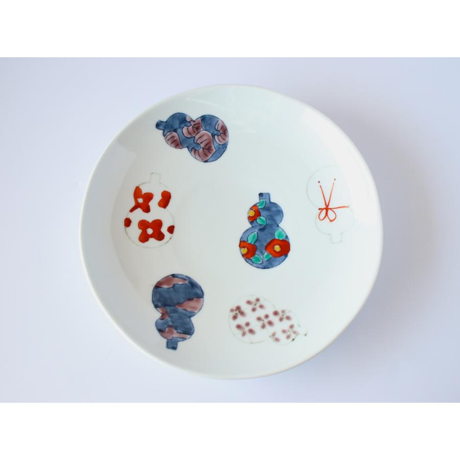 伊万里ひょうたん 6寸皿 19cm 徳七窯 徳永製陶所 伊万里焼 瓢箪