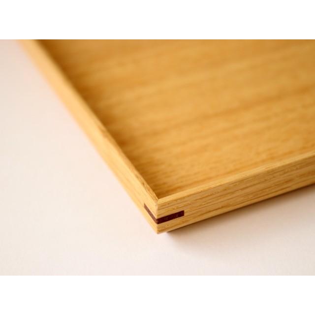 白木塗タモ8.5 角盆 26cm 松屋漆器店 日本製 : 雑貨のお店