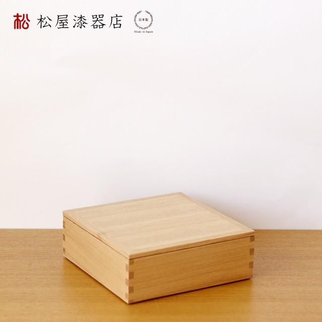 白木塗タモ6.0 一段重 内朱 6寸 松屋漆器店 重箱 : 雑貨のお店セレクト