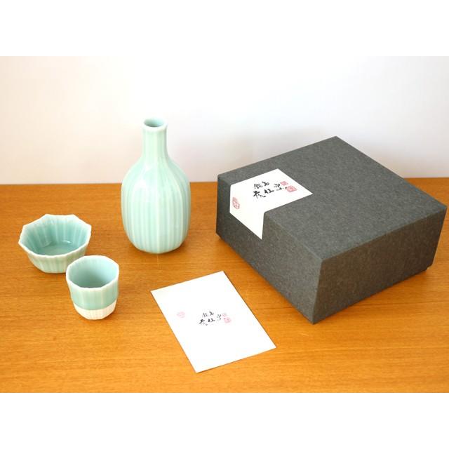 鍋島虎仙窯 鍋島青磁 酒器セット : 雑貨のお店セレクト・ペンギン
