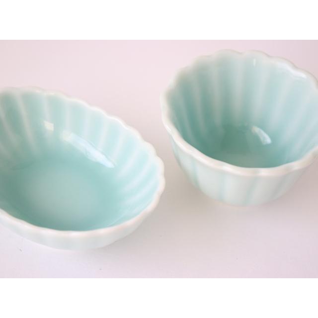 鍋島虎仙窯 鍋島青磁 菊豆鉢 / 菊楕円豆鉢 : 雑貨のお店セレクト